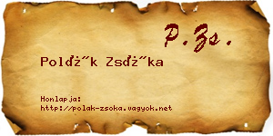 Polák Zsóka névjegykártya